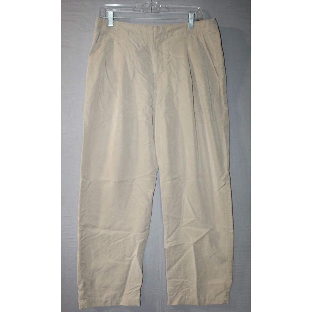 Gap Womens Softsuit Trousers Beige Size 10 Tencel & Nylon Blend Pants